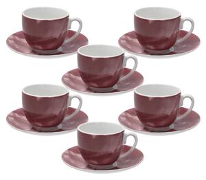 Комплект 6 чаши за кафе и чинийки TOGNANA SFERA Colorplay Purple, 120 мл