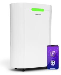 Klarstein Влагоуловител AeroDry Smart 12, 12 л/ден, 30 м², сензор за влажност, управление с приложение, 135 м³/ч