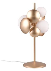 Настолна лампа със стъклен абажур в златисто и бяло (височина 50 cm) Bubble - Trio Select
