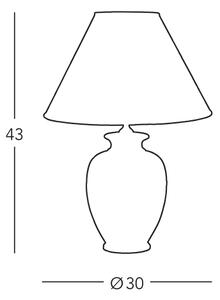 Kolarz 731.70W.160 - Настолна лампа NONNA 1xE27/100W/230V с флорален десен бяла/златна