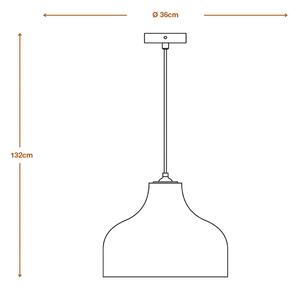 LEDVANCE Висяща лампа с шапка, Ø 36 cm, кафява, гофриран картон