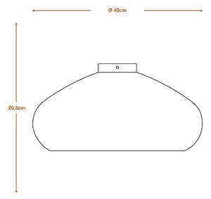 LEDVANCE Осветително тяло за таван, Ø 40 cm, кафяво, гофриран картон, E27