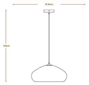 LEDVANCE Капковидна висяща лампа, Ø 40 cm, кафява, гофриран картон, E27