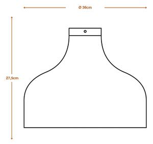 LEDVANCE Шапка за таван, Ø 36 cm, кафява, велпапе