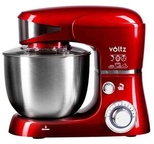 Миксер Voltz V51115G, 1600W, 6 скорости, 5 литра, червен