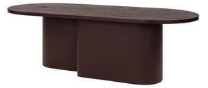 Бордо масичка за кафе с дъбов плот 50x115 cm Looi – noo.ma