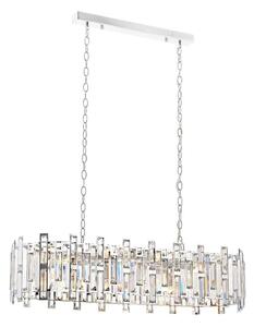 Полилей на верига CRYSTALLINE 13xE14/40W/230V лъскав хром