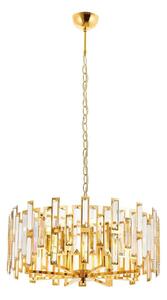Полилей на верига CRYSTALLINE 6xE14/40W/230V, златист