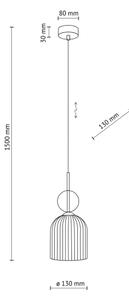 Полилей на кабел SOPHIA 1xE14/10W/230V черен/димно бежов