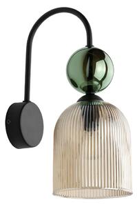 Стенно осветително тяло SOPHIA 1xE14/10W/230V черно/зелено/опушено бежово