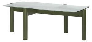 Зелена масичка за кафе със стъклен плот 55x105 cm Kob – noo.ma