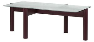 Бордо масичка за кафе със стъклен плот 55x105 cm Kob – noo.ma