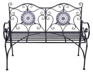 Черна метална градинска пейка Jalua – Garden Pleasure