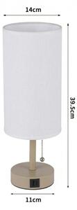Brilagi - Настолна лампа с USB порт TABLON 1xE27/25W/230V бежова/бяла