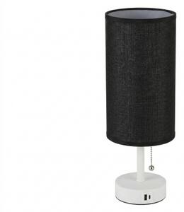 Brilagi - Настолна лампа с USB порт TABLON 1xE27/25W/230V бяла/черна