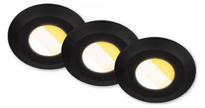 Briloner 7588035 - комплект от 3 вградени осветителни тела KLIRA 3xLED/4,9W/230V IP44, черно