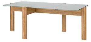 Масичка за кафе със стъклен плот в естествен цвят 55x105 cm Kob – noo.ma