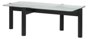 Черна масичка за кафе със стъклен плот 55x105 cm Kob – noo.ma