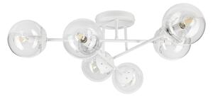Плафонен полилей MALENA 6xE14/5W/230V бял/прозрачен