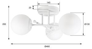 Плафон MALENA 3xE14/5W/230V бял
