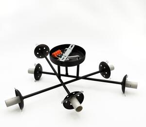 Плафонен полилей MALENA 6xE14/5W/230V кафяв/бял