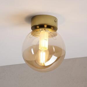Таванно осветително тяло ELIAS 1xE14/5W/230V Ø 13 см златисто/димчато бежово