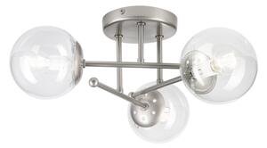 Плафон MALENA 3xE14/5W/230V матов хром/прозрачен