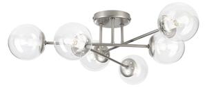 Плафонен полилей MALENA 6xE14/5W/230V матов хром/прозрачен