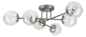 Плафонен полилей MALENA 6xE14/5W/230V матов хром/прозрачен