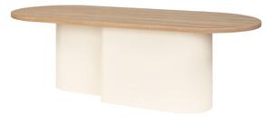 Бежова масичка за кафе с дъбов плот 50x115 cm Looi – noo.ma