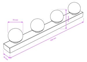 Brilagi - LED осветление за огледало за баня HOLLYWOOD 4xLED/3W/230V IP44 черно