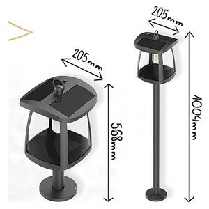 Viking - LED соларна лампа със сензор LED/2W/3,7V IP54 4000K 2000 mAh