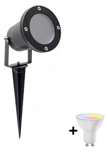 LED RGBW димируема външна лампа BLAKE 1xGU10/4,8W/230V IP65 + дистанционно управление