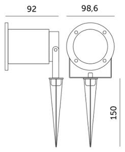 LED RGBW димируема външна лампа BLAKE 1xGU10/4,8W/230V IP65 + дистанционно управление