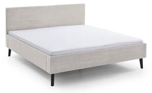 Бежово двойно легло 180x200 cm тапицирано без ламелно дъно Avola – Meise Möbel
