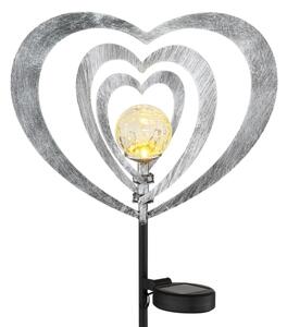 Globo 36580 - LED соларно осветително тяло LED/0,06W/3V IP44 сребърно сърце