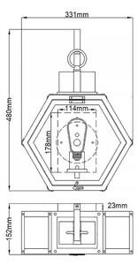 Quintiesse QN-HEATH-M-BU - Външно стенно осветително тяло HEATH M 1xE27/60W/230V IP44 бронзов