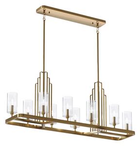 Quintiesse QN-KIMROSE10-BNB - Висящ полилей KIMROSE на тръба 10xE14/40W/230V златист