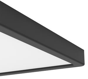 Eglo 901375 - LED RGBW димируем таванен плафон с опушено стъкло FUEVA-Z LED/13,5W/230V 29,5 см IP44 черен