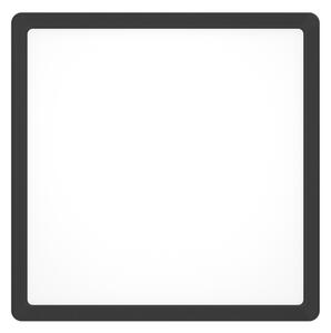 Eglo 901375 - LED RGBW димируем таванен плафон с опушено стъкло FUEVA-Z LED/13,5W/230V 29,5 см IP44 черен