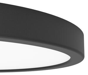 Eglo 901373 -LED RGBW С възможност за димиране, таванно осветително тяло с опушено стъкло FUEVA-Z LED/14,3W/230V 27,8cm IP44 черно