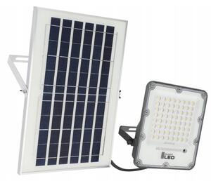 LED димируем соларен прожектор LED/50W/3,2V 5000K 6000 mAh IP65 черен + ДУ