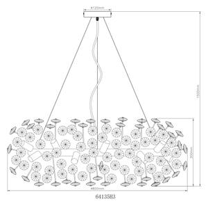 Globo 64135H3 - LED Кристален пендел KATRINA 20xG9/3,5W/230V