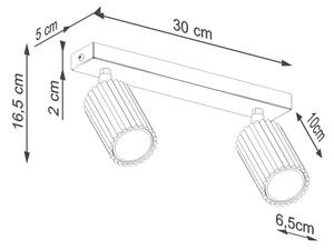 Sollux SL.1618 - Спот KARBON 2xGU10/10W/230V зелен