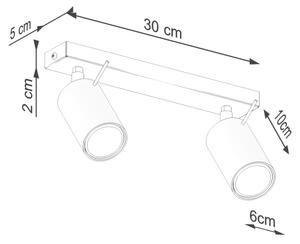 Sollux SL.1501 - Спот RING 2xGU10/10W/230V зелен