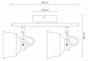 LED Таванна закрепена лампа 2xE14/8W/230V