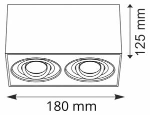 Точково осветление, луна HADAR Q2 2xGU10/10W/230V бяла