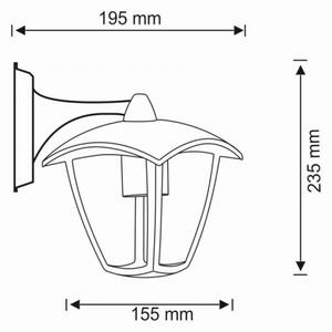 Външна стенна лампа IGMA 1xE27/12W/230V IP44