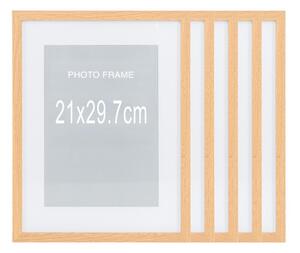Рамка 5 бр. в естествен цвят 21x30 cm Marbella – House Nordic