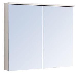 Горен шкаф за баня с огледало ALFIO 8017-70, Inter Ceramic, PVC, бял, 80x17x70см